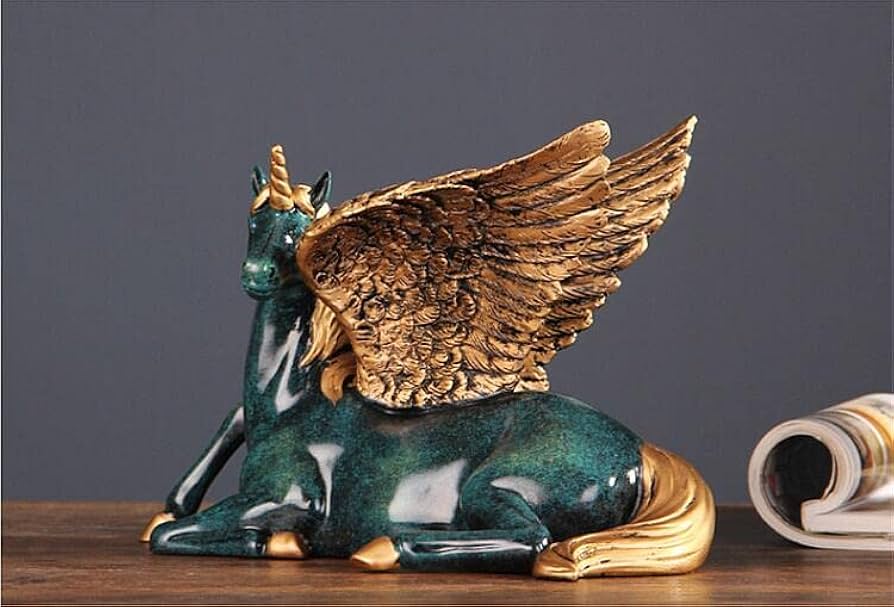 Amazon.co.jp: 馬 置物 クリエイティブ ペガサス像 おしゃれ 風水 置物